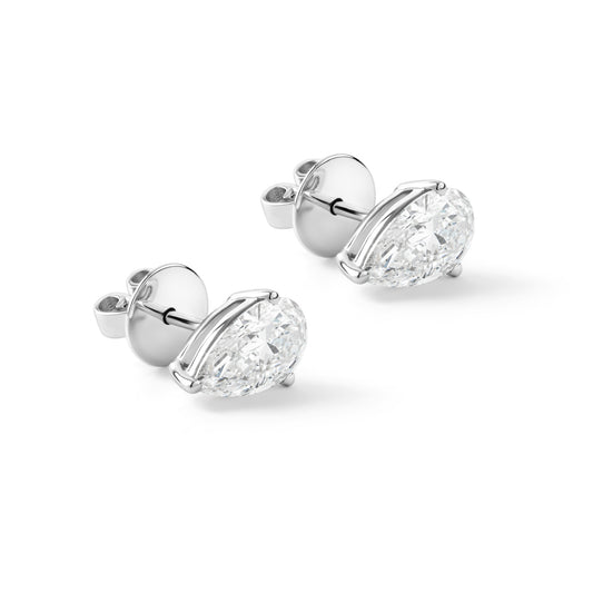 Pear Cut Diamond Studs