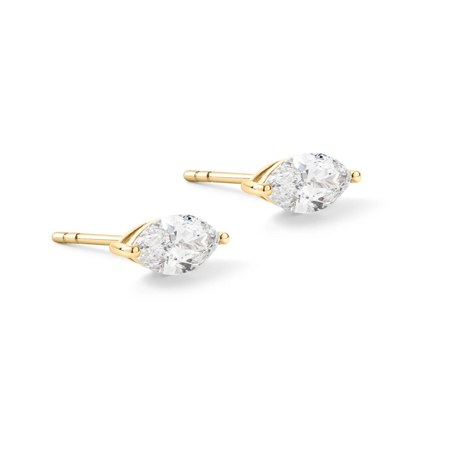 Marquise Cut Diamond Stud Earrings