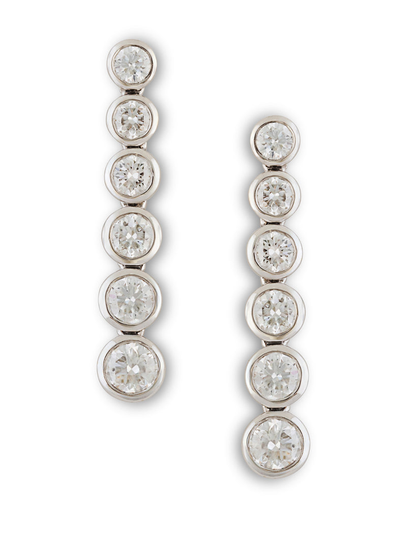Timeless Bezel Set Drop Earrings