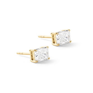 Radiant Cut Diamond Stud Earrings