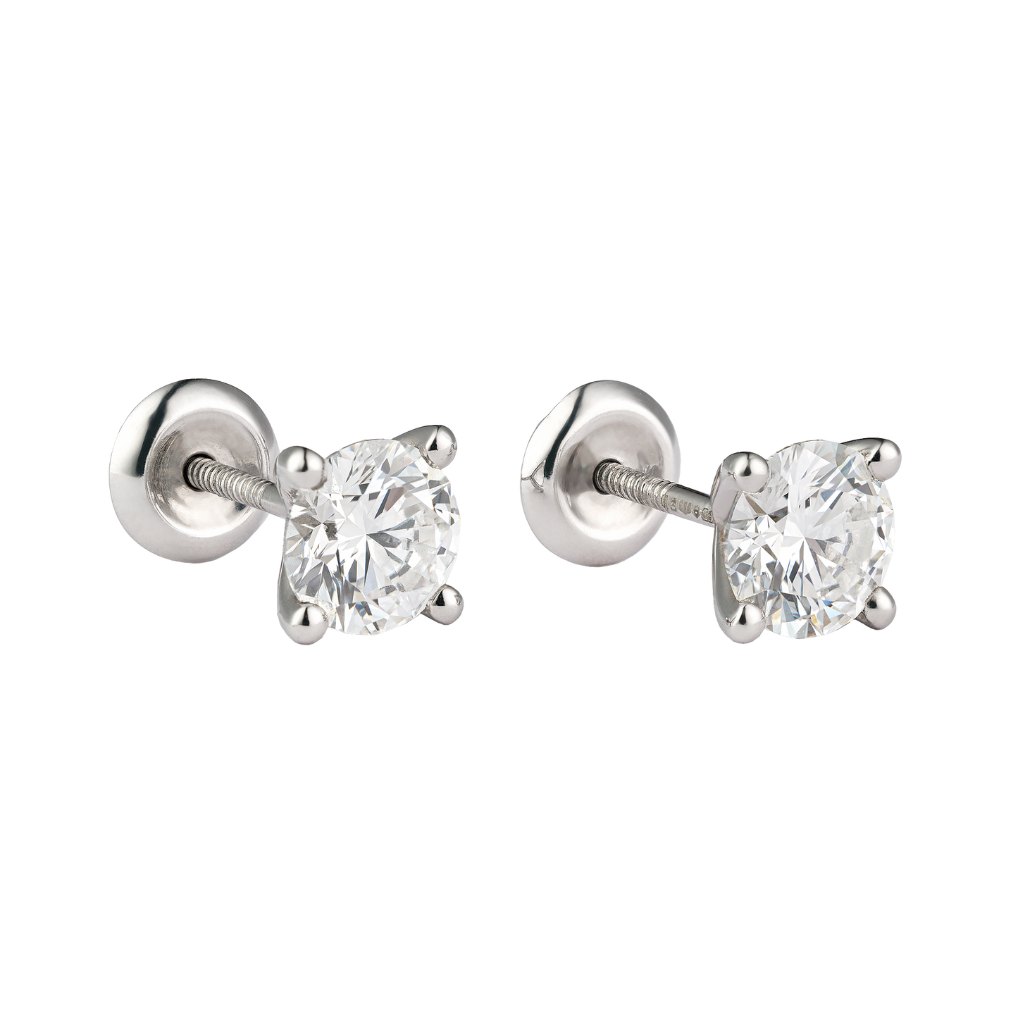 Timeless Round Brilliant Stud Earrings - Lab Editions