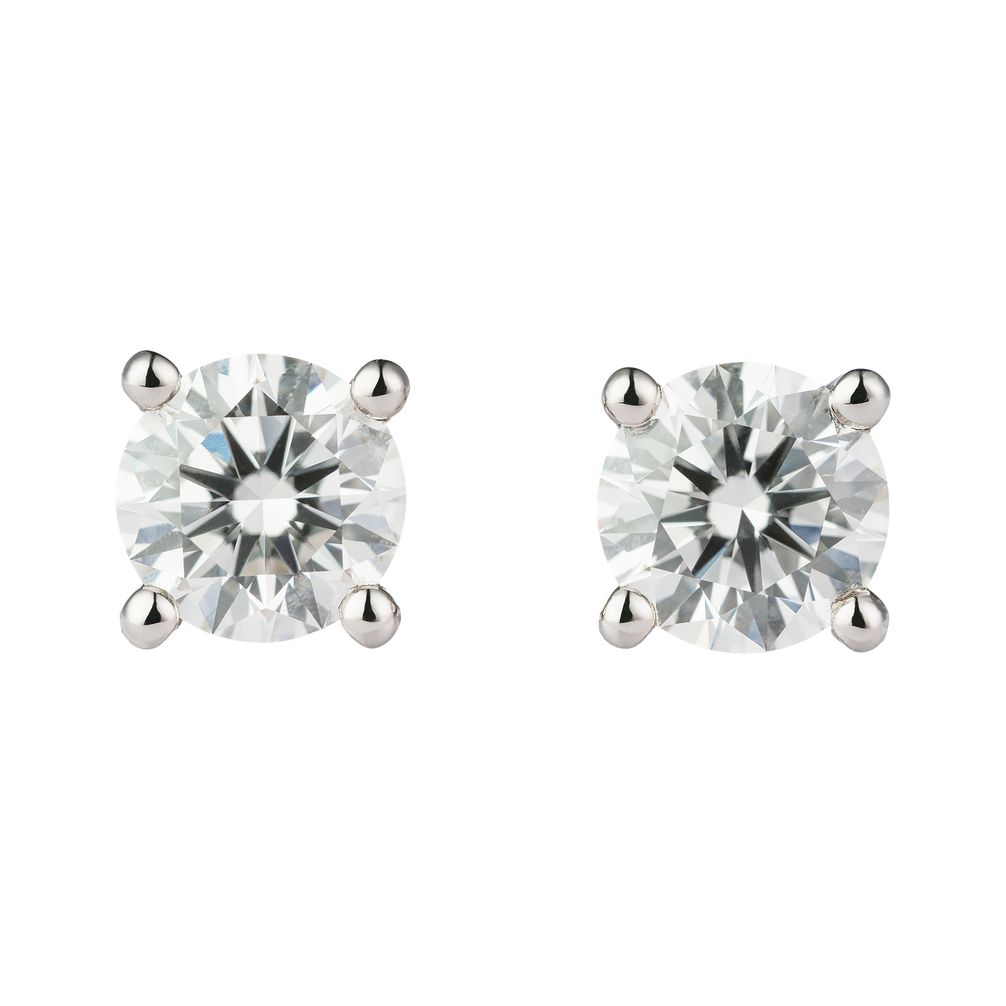 Timeless Round Brilliant Stud Earrings - Lab Editions
