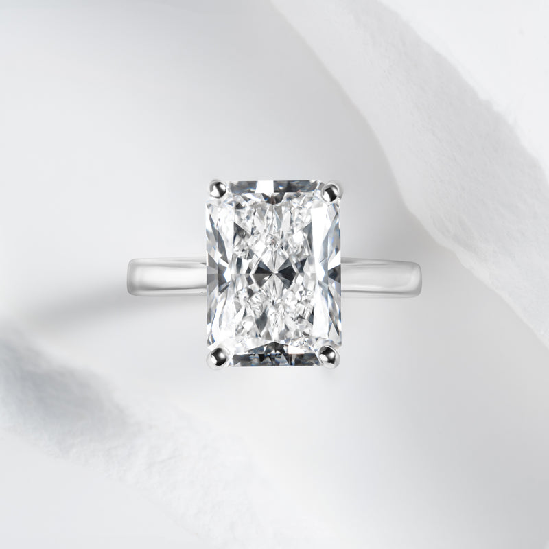 radiant diamond ring front