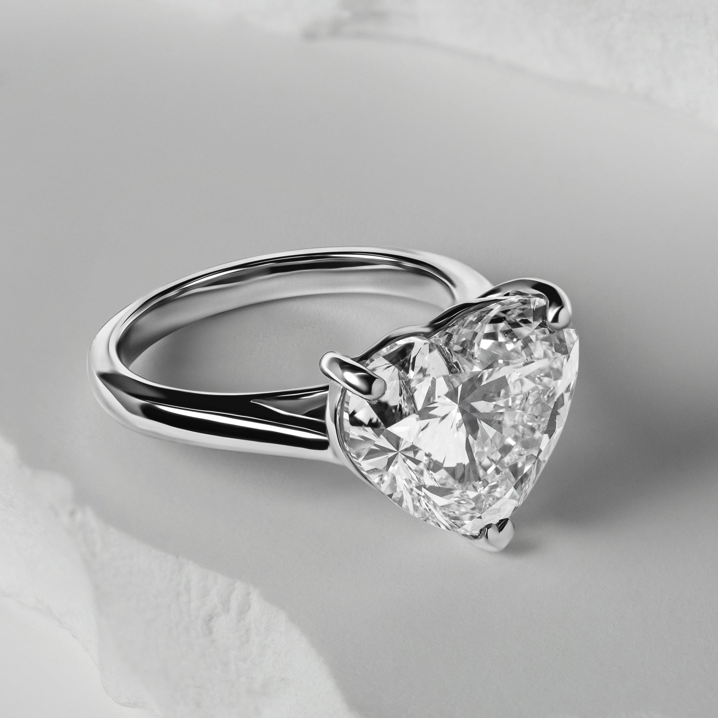 heart cut diamond ring