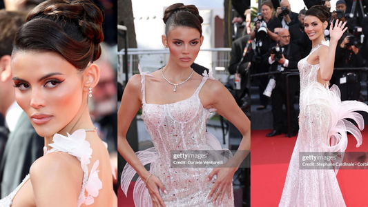 Holly Scarfone in The Diamond Lab at The 79th Annual Cannes Film Festival.