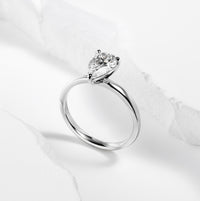 Platinum Pear Diamond Solitaire