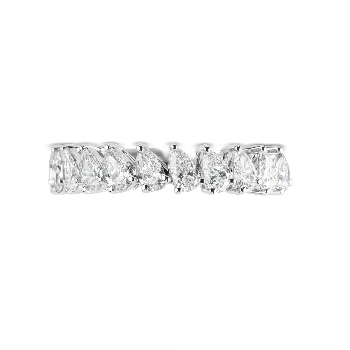 Timeless Pear Half Eternity Band