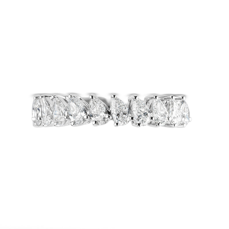 Timeless Pear Half Eternity Band