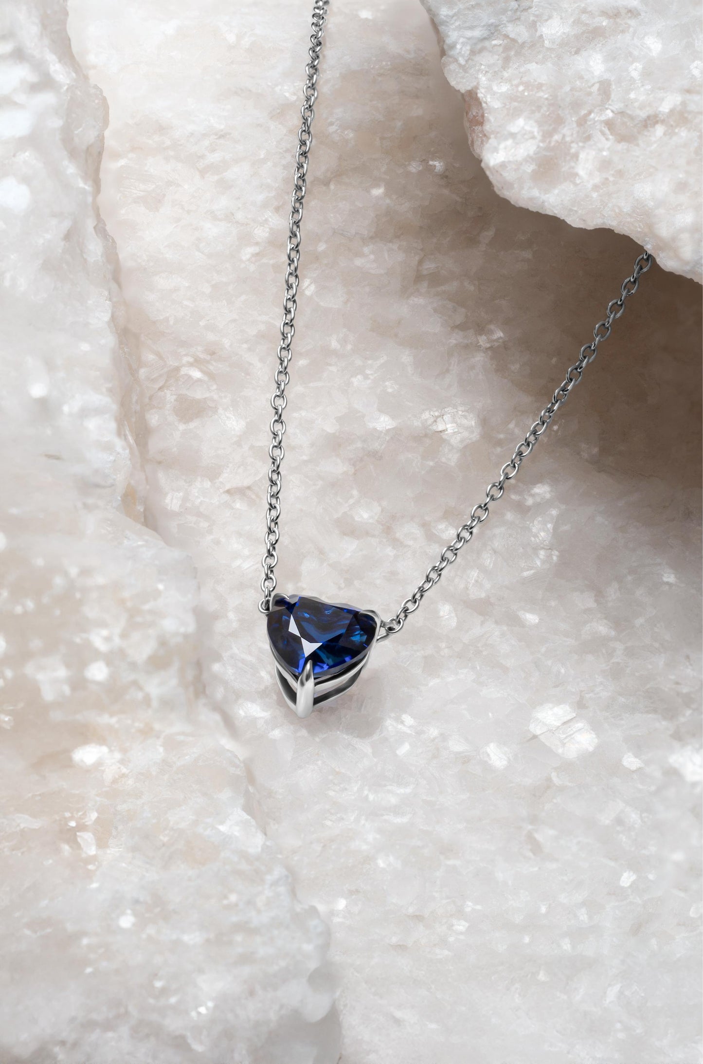 Sapphire Heart Pendant