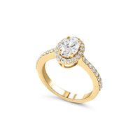 Oval Ring With Halo