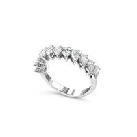 Timeless Pear Half Eternity Band