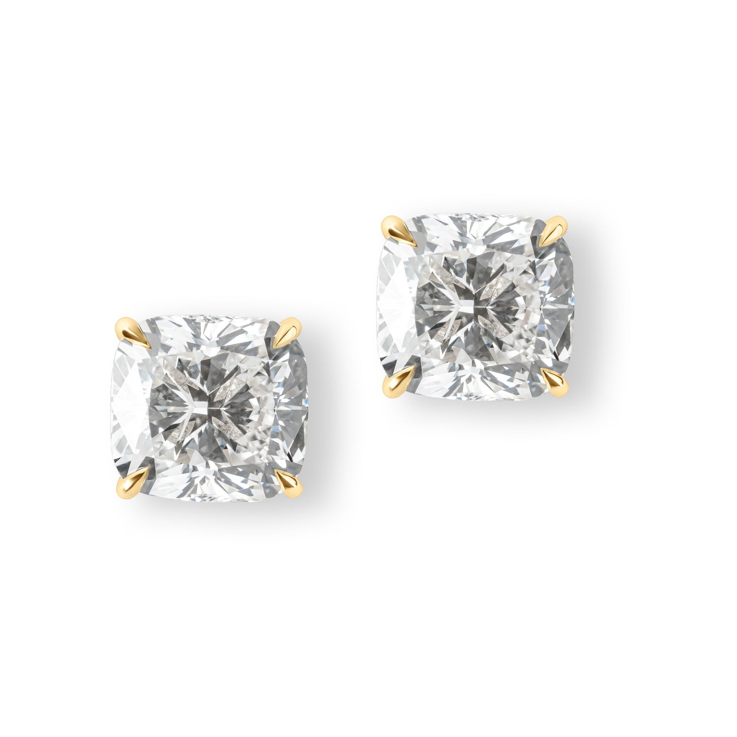 Cushion Cut Diamond Stud Earrings
