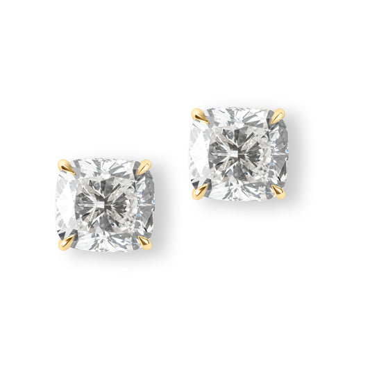 Cushion Cut Diamond Stud Earrings