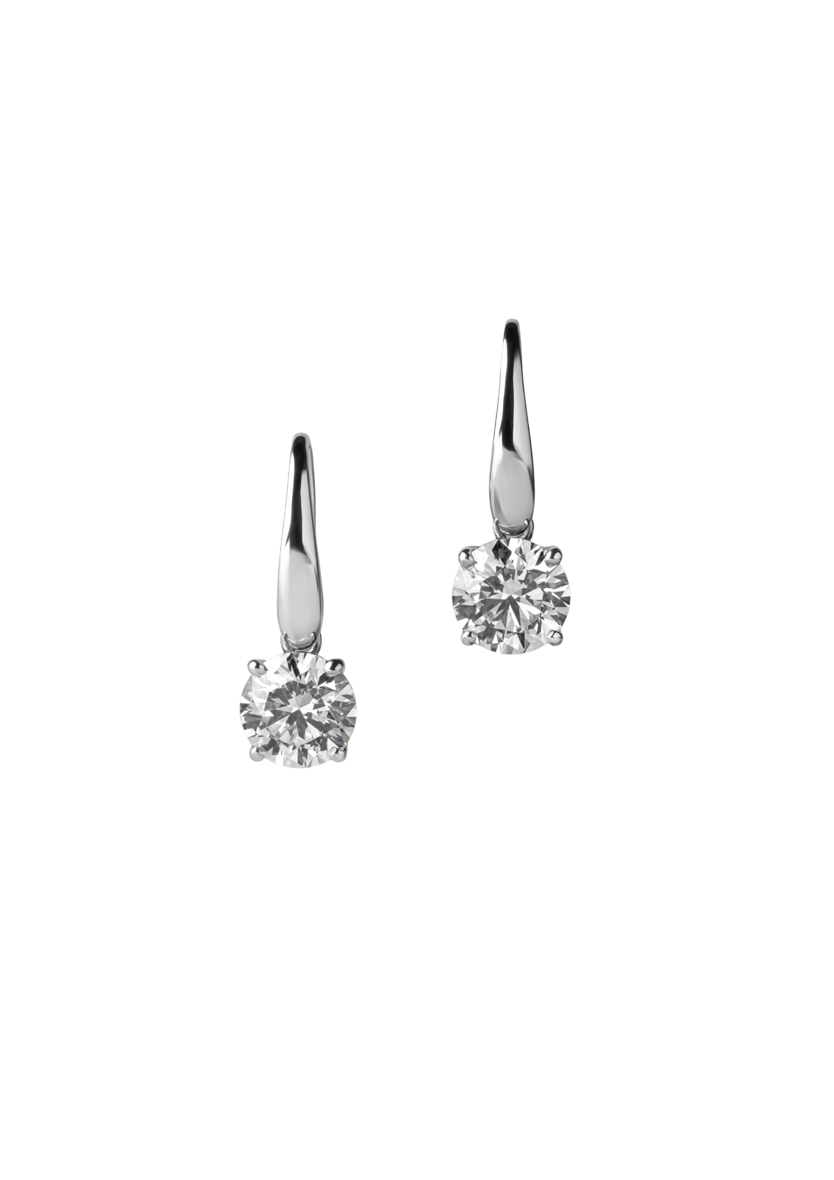 Timeless Round Brilliant Drop Earrings