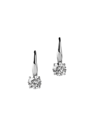 Timeless Round Brilliant Drop Earrings