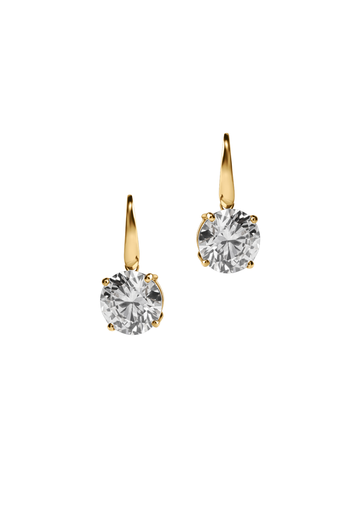Timeless Round Brilliant Drop Earrings