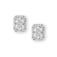 Radiant Cut Diamond Stud Earrings