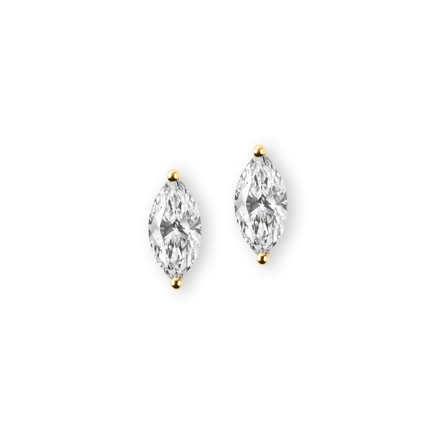 Marquise Cut Diamond Stud Earrings