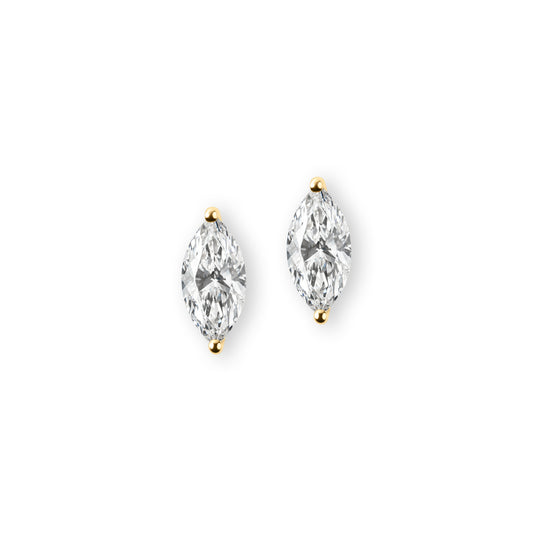 Marquise Cut Diamond Stud Earrings