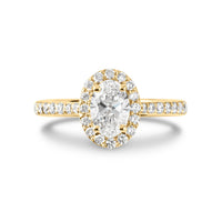 Oval Ring With Halo