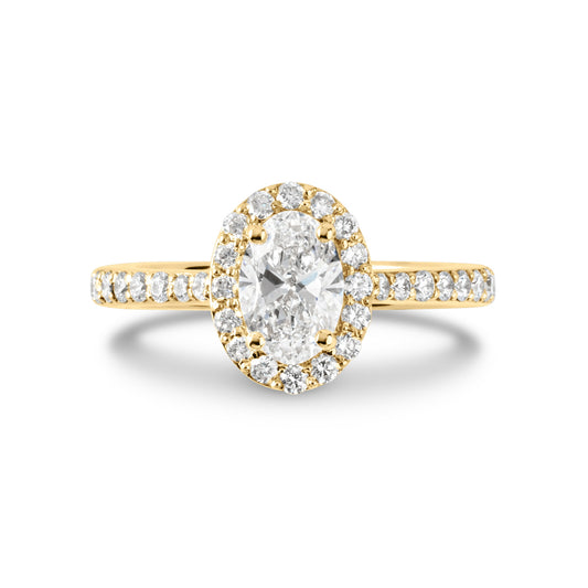 Oval Ring With Halo