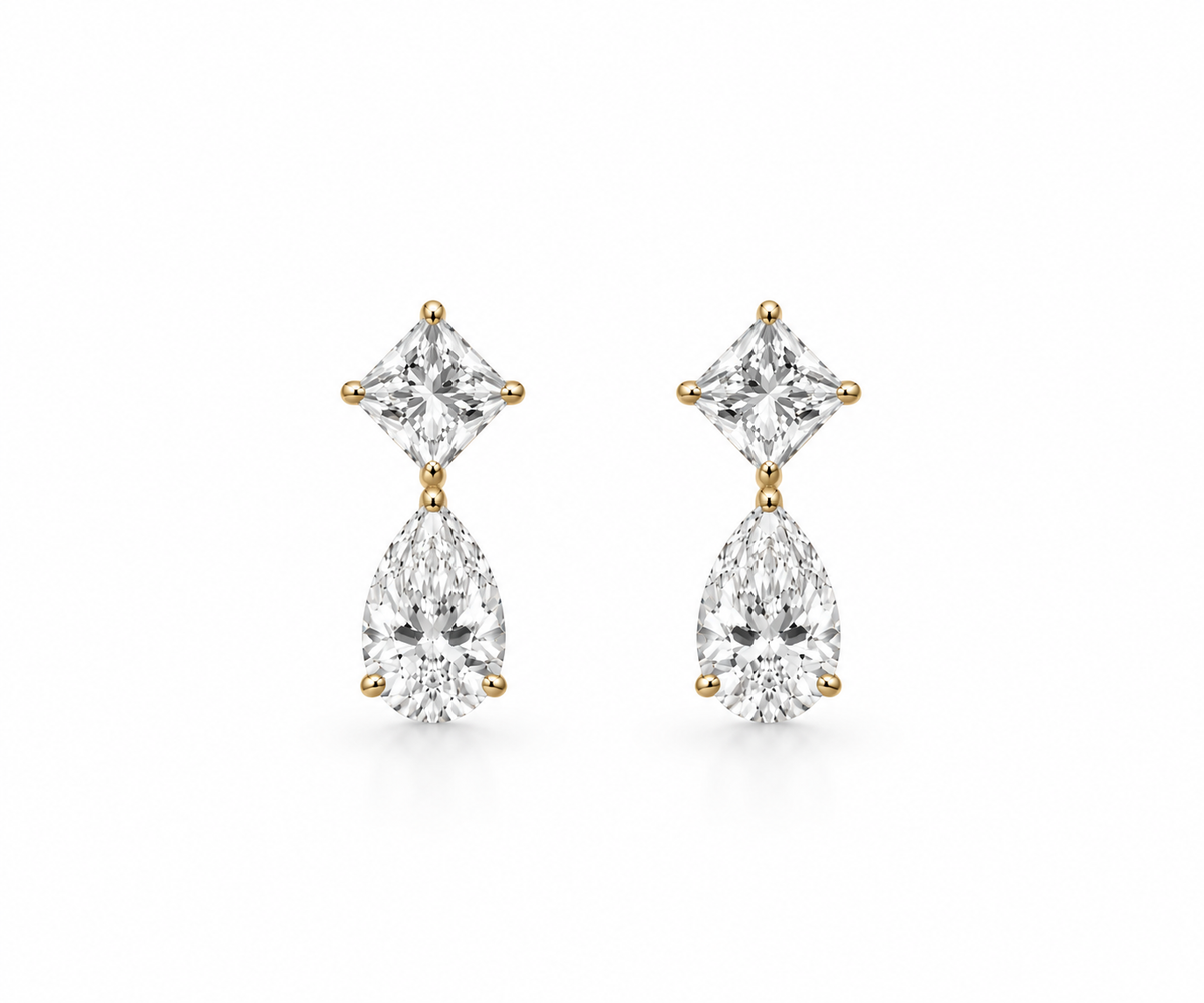 Princess and Pear Drop Earrings