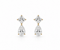 Princess and Pear Drop Earrings