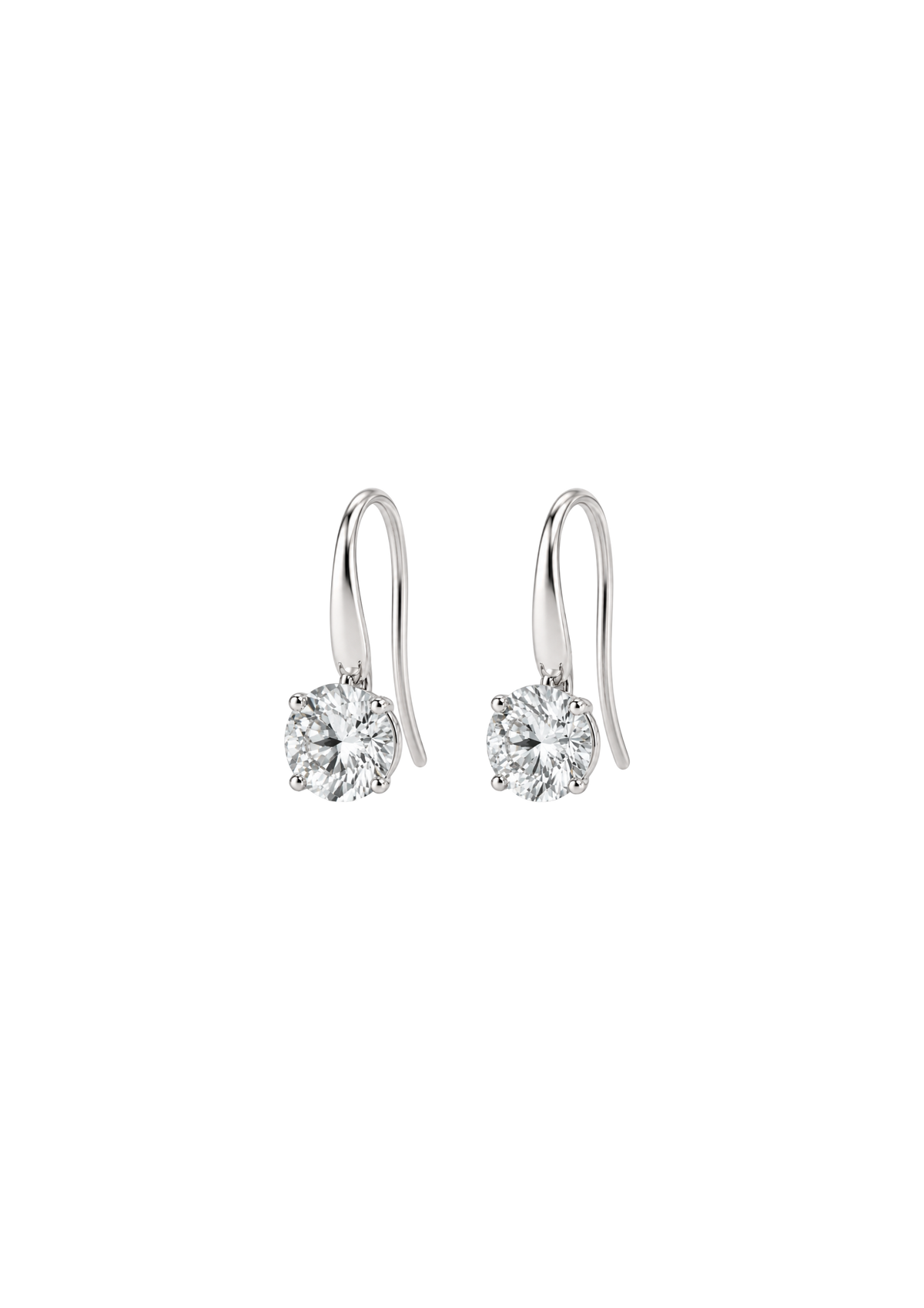 Timeless Round Brilliant Drop Earrings