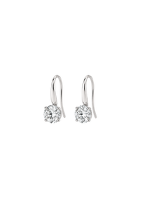 Timeless Round Brilliant Drop Earrings