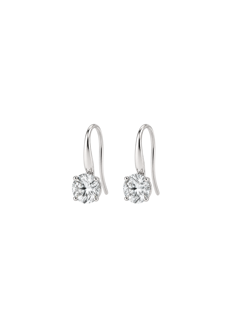 Timeless Round Brilliant Drop Earrings