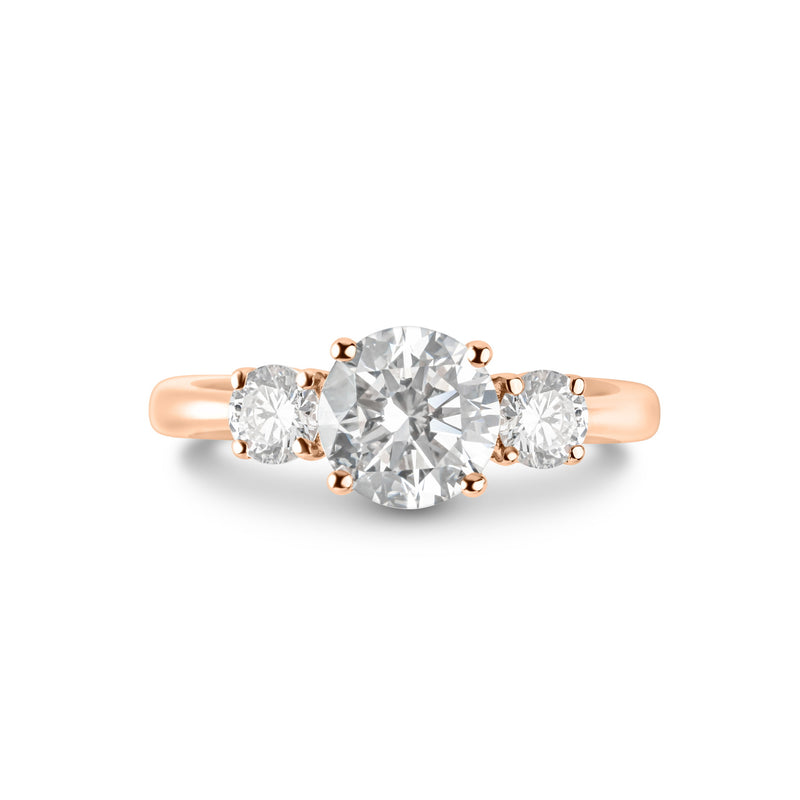 Trilogy Round Brilliant Ring