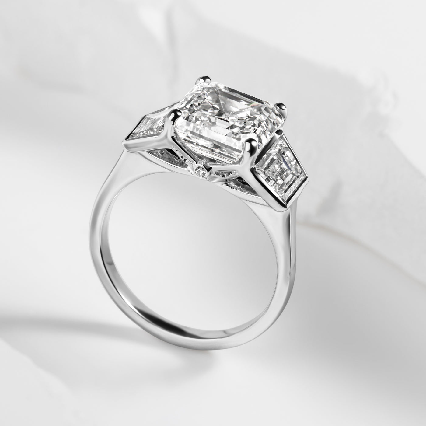 Asscher cut diamond ring 