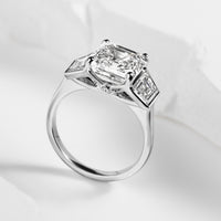 Asscher cut diamond ring 