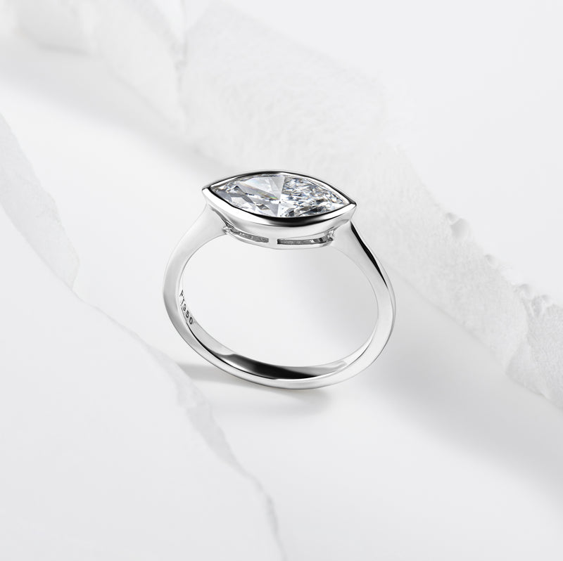 Timeless Marquise Solitaire Bezel Set