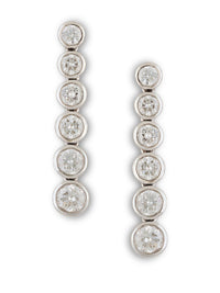 Timeless Bezel Set Drop Earrings