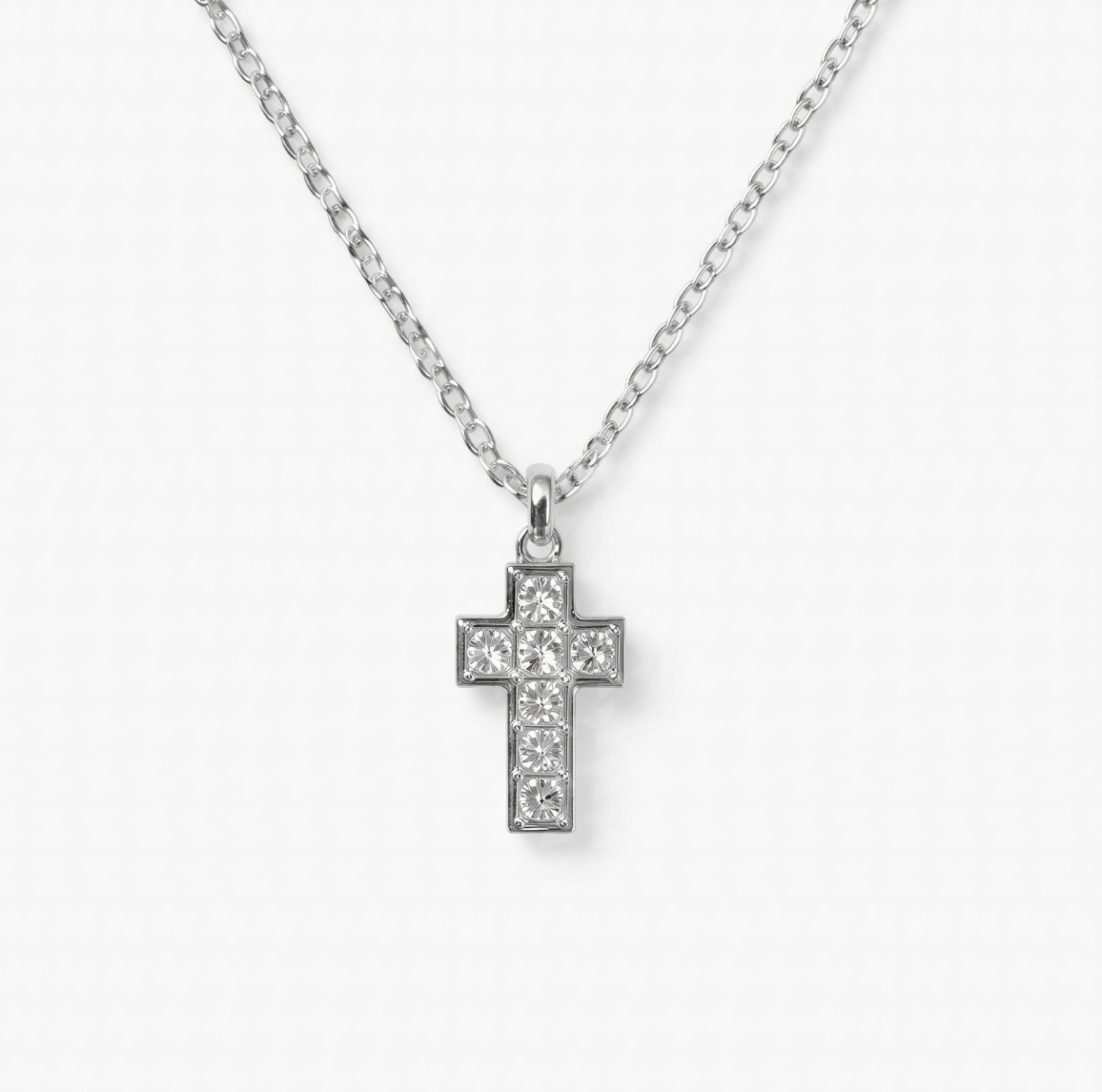 Princess Cut Small Cross