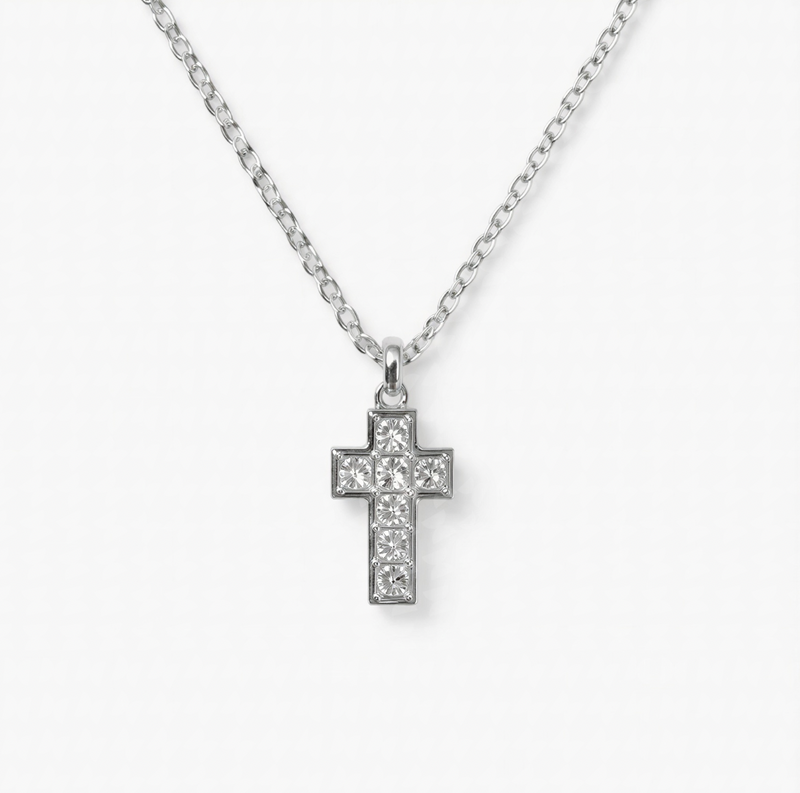 Princess Cut Small Cross