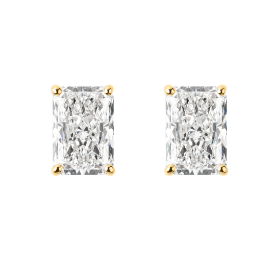 Radiant Cut Diamond Stud Earrings