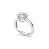 Round Brilliant Solitaire Ring With Halo