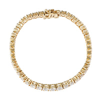 18k Yellow Gold Tennis Bracelet, with Round Brilliant Laboratory Grown Diamonds.