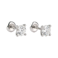 Timeless Round Brilliant Stud Earrings - Lab Editions