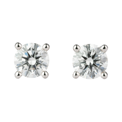 Timeless Round Brilliant Stud Earrings - Lab Editions