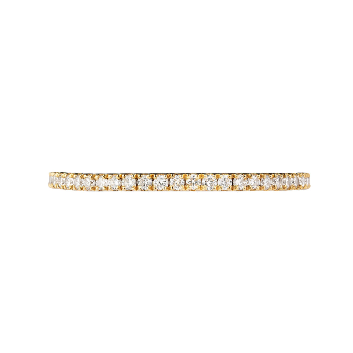18k Yellow Gold Tennis Bracelet, with Round Brilliant Laboratory Grown Diamonds.