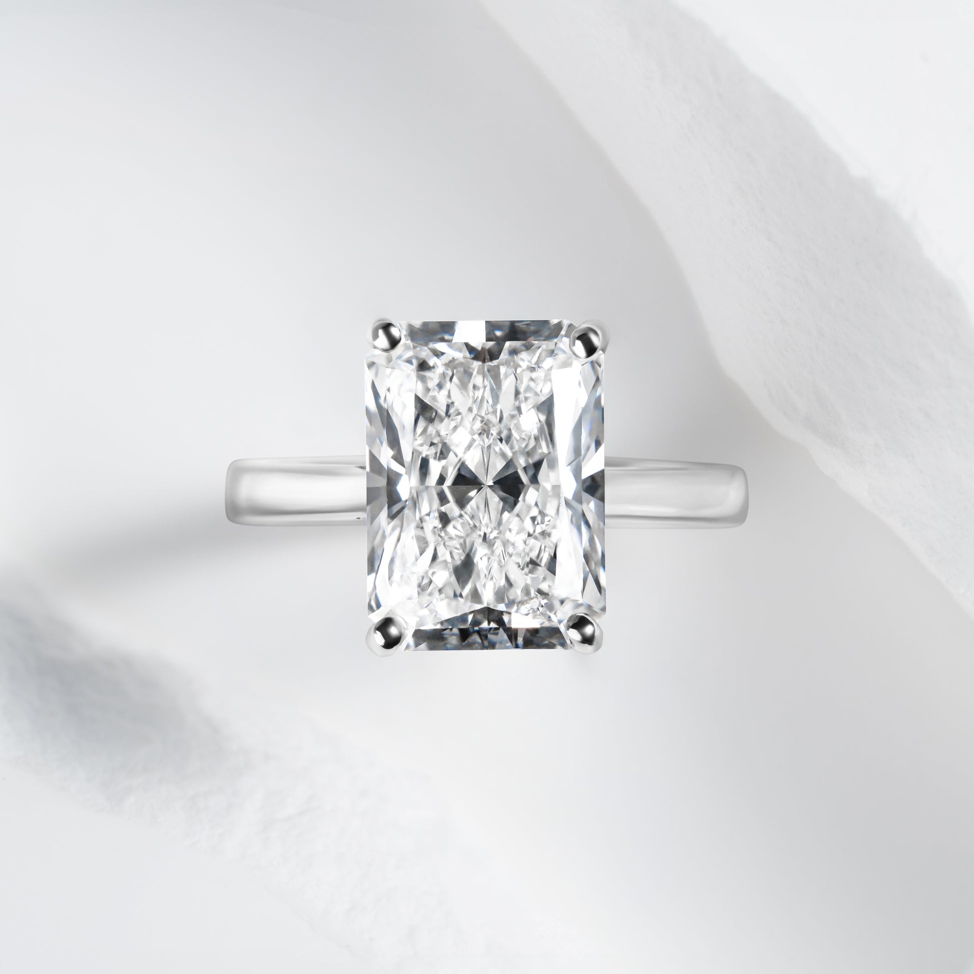  radiant diamond ring front 