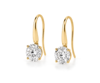 Timeless Round Brilliant Drop Earrings